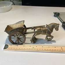 Brass Horse and Cart Pony and