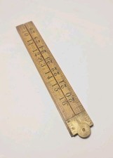 Vintage Boxwood & Brass 36” Folding Rule - Made In England No. 3022