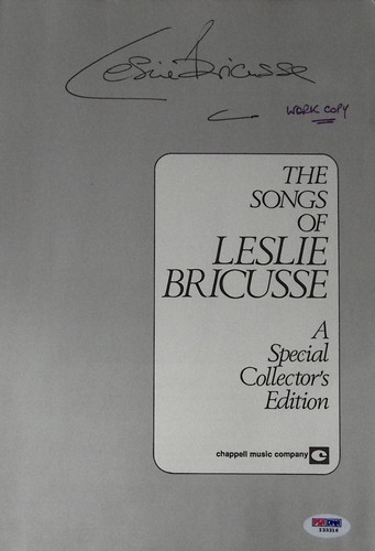 Leslie bricusse signed - leslie, to