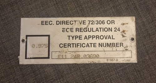 Erf chassis plate plaque badge - erf,