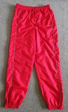 Daily Paper Ladies Size S 8 10 Red Shiny Tracksuit Bottoms Pants Trouser Design