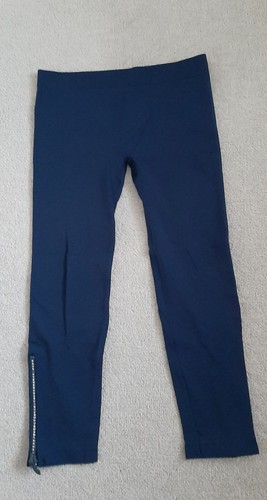 Cropped navy blue leggings - cropped,