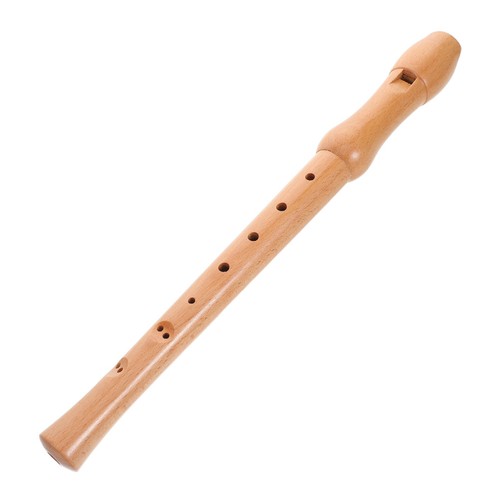Wooden soprano recorder khaki - recorder,