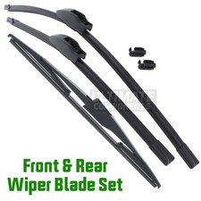 Front & Rear Windscreen Wiper Blades Set For Vauxhall Vectra C Estate 2002-2009