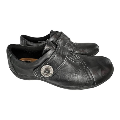 Clarks black flats polished - clarks,