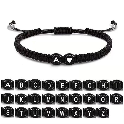 Alphabet braided bracelet - braided,