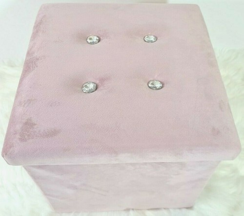 Soft velvet folding ottoman - soft,