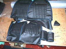 triumph spitfire & GT6 SEAT covers British made..Black LEATHER LOOK.fits 1973-81