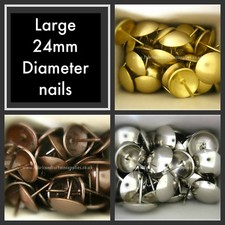 Large 24mm diameter headed upholstery nails Furniture fabric studs tacks pins