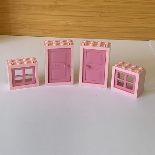 Lego pink door window x - x, 2