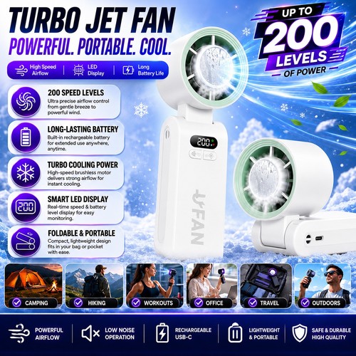 Turbo jet fan - fan, portable