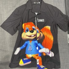 Chalkline Conkers Bad Fur Day Rayon Shirt Mens Small S N64 BRAND NEW
