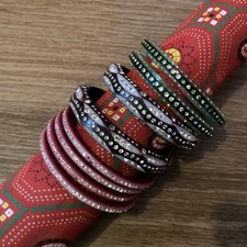 8 Children’s Bangles For Girls Diameter 6cm Colourful And Stones