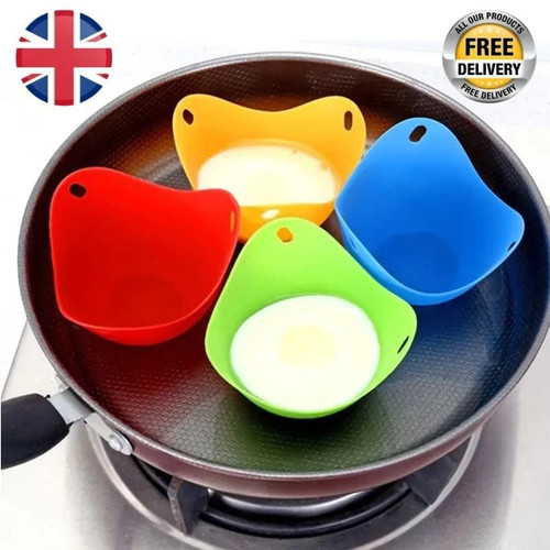 Silicone egg poacher cups - 4x,