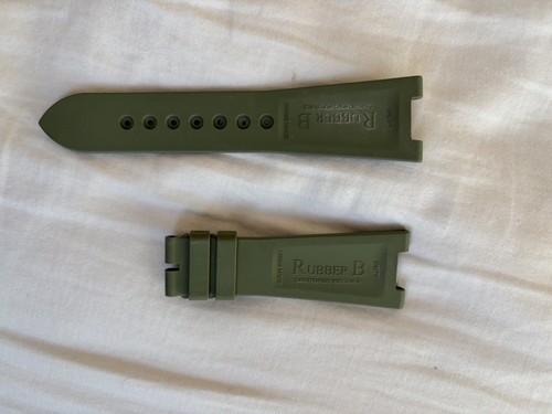 Genuine rubber green strap - green,