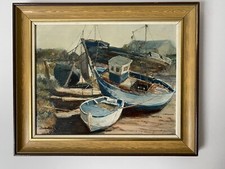 Mid Century Oil Boats Boatyard