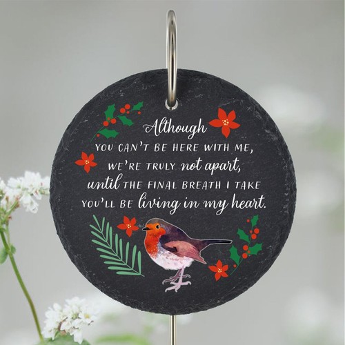 Christmas robin grave stick - grave,