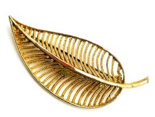 Vintage Hollywood Leaf Brooch