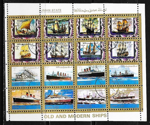 Ajman 1973 ships - ajman, ships;