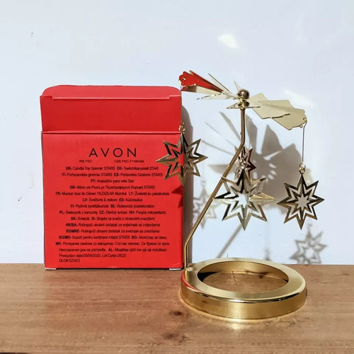 Avon gold candle top spinner - candle,