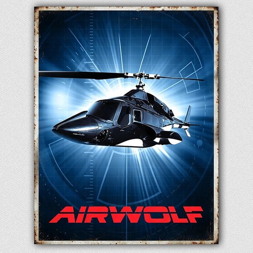 Airwolf 1984 metal sign - sign, wall
