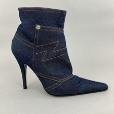 Wild & Lethal Trash W&LT Walter Van Beirendonck Rare Denim Y2K Boots EU41 UK8