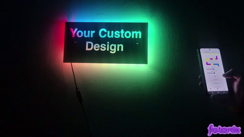 Personalised led mirror sign - personalised,