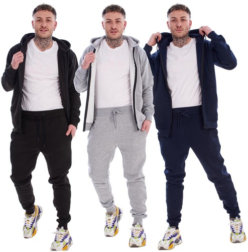 Men tracksuit set - men's, zip