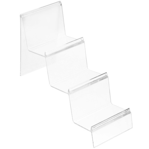 Clear riser shelf tote - shelf,
