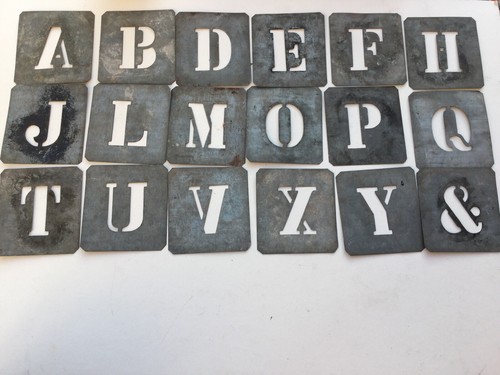 Vintage zinc stencil - zinc, are