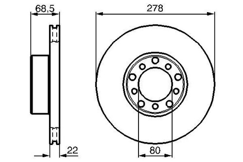 Brake disc vented 986 - vented, 478