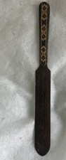 Antique Treen Wooden Tunbridge Ware BOOKMARK PAGE MARKER  7” page splitter 