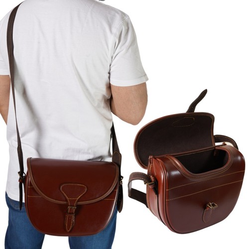 Leather cartridge bag pouch - leather, bag,pouch