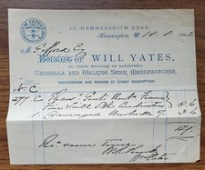1892 Will Yates, Umbrella