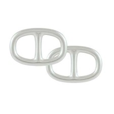 Buckle Style Silver Tone Scarf/Sarong Ring (2 Pack)