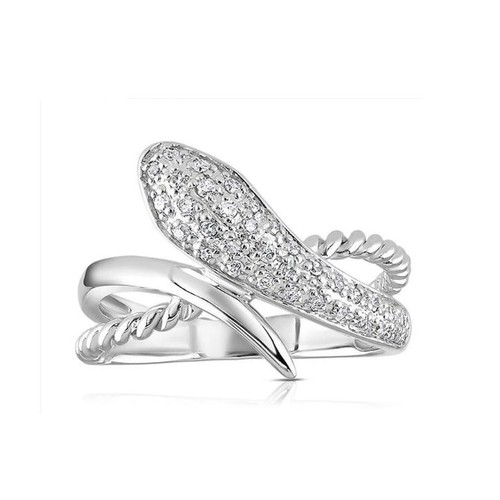 Real diamond snake - snake, ring