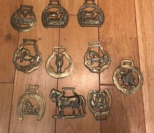 Vintage Horse Brasses, 10 in