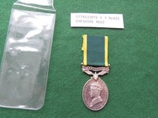 TERRITORIAL EFFICIENT SERVICE MEDAL TO 5774133 PTE F T McKEE CHESHIRE REGIMENT