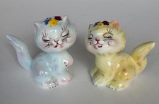 Vintage 1950s Pussy Cat Salt & Pepper Shakers - vintage Japan ceramic