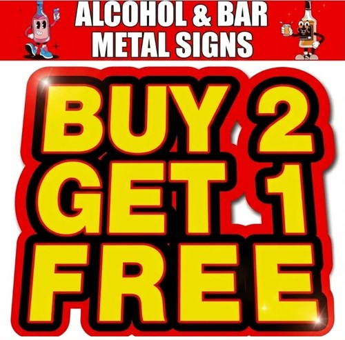 Large metal signs - signs, bar