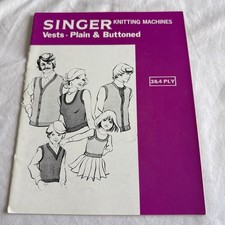 Bundle Of 6 Singer Vintage Knitting Machine Pattern Books In sequence