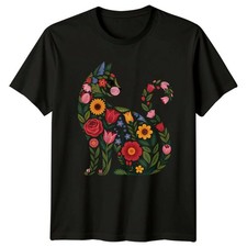 Whimsical Floral Cat Design