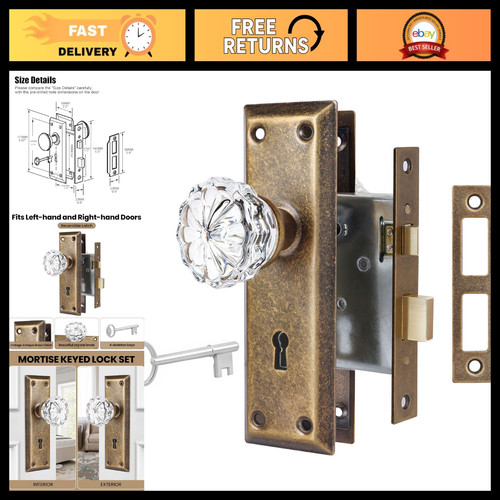 Interior mortise lock set with - interior,