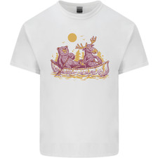 A Bear & Moose Kayaking Canoeing Kayak Canoe Kids T-Shirt Childrens