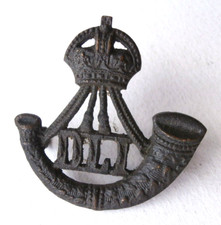 Genuine WWI Durham Light Infantry DLI Officers Bronze Cap Badge