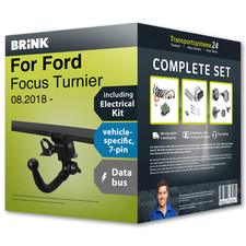 Towbar detachable for FORD Focus Turnier 18- + 7pin spec. electrical-kit NEW CAR