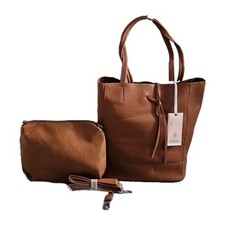 Kaylee Tote Bag and Shoulder Bag Coveri Collection in Light Brown