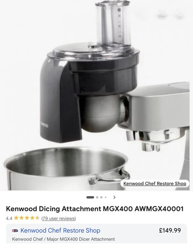 Kenwood dicing attachment - kenwood,