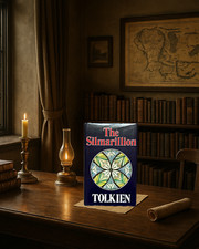 The Silmarillion J.R.R. Tolkien 1977 1st Ed 4th Imp, Map, Unclipped Dust Jacket