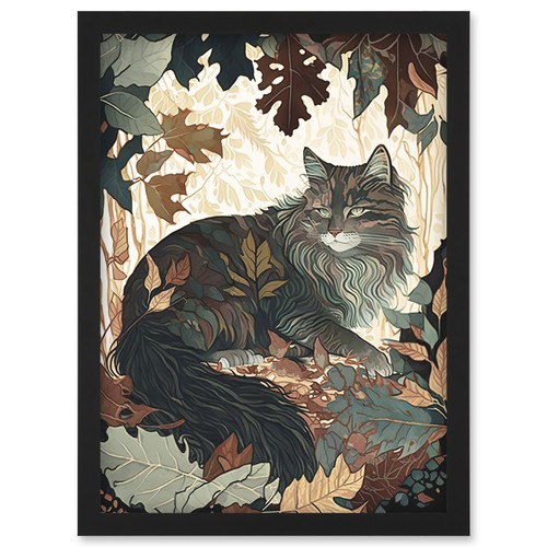 Norwegian forest cat resting - norwegian,